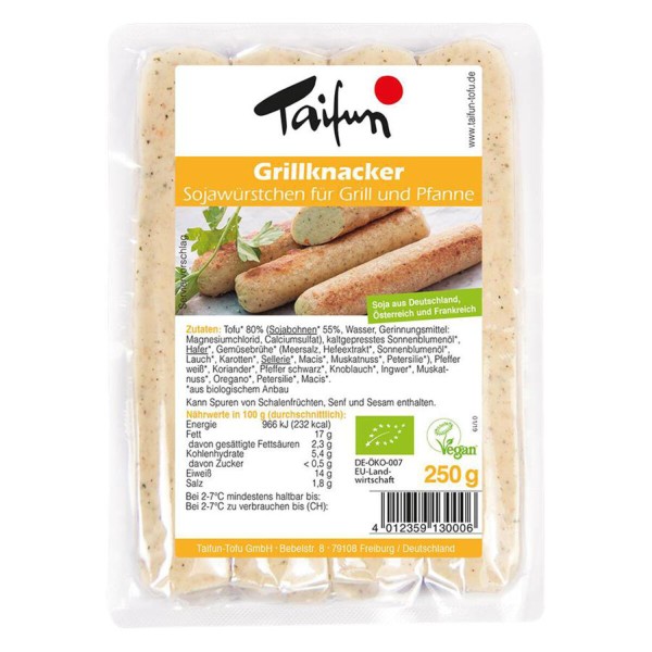 Tofu Brat- und Grillwurst hell gepfeffert  LIEFERENGPASS