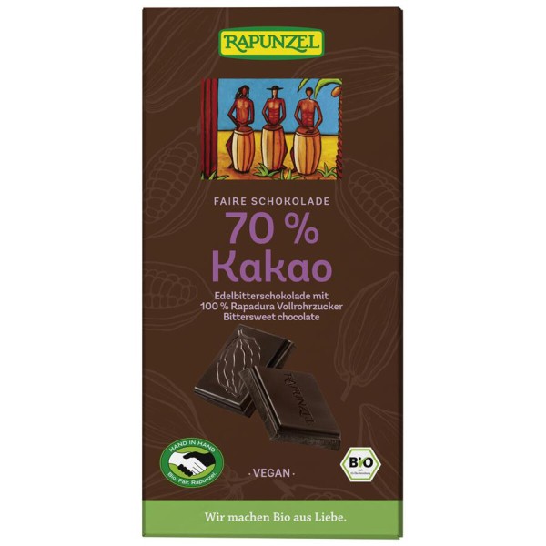 Schokolade Edelbitter 70 % Kakao