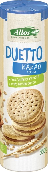 Duetto Doppelkekse mit Kakao und Amaranth