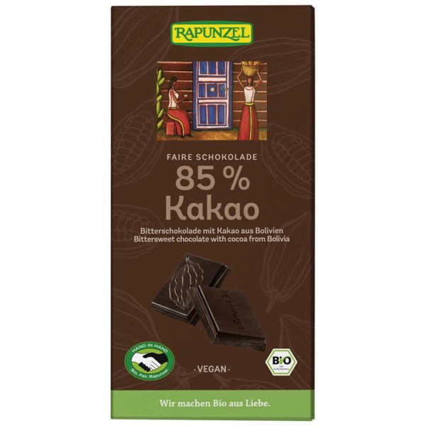 Schokolade Bitter 85 % Kakao
