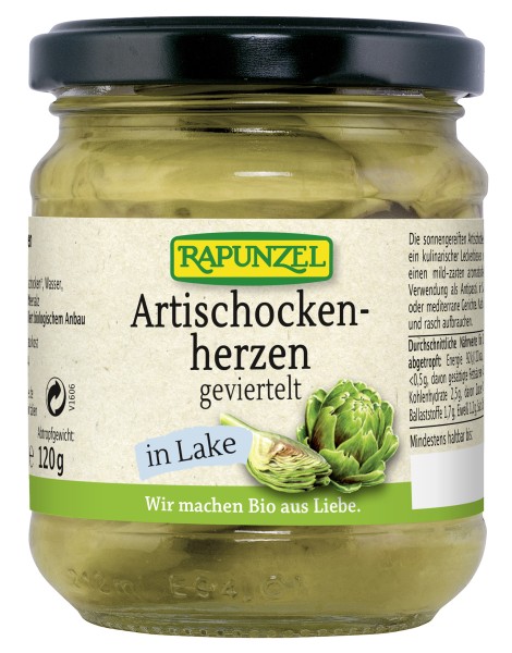 Artischockenherzen geviertelt in Lake