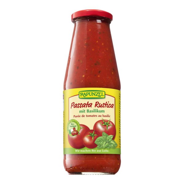 Passata Rustica mit Basilikum