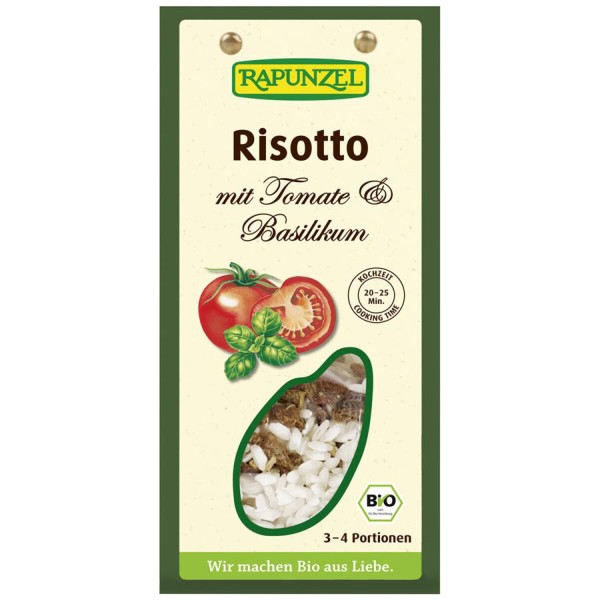 Risotto mit Tomaten und Basilikum