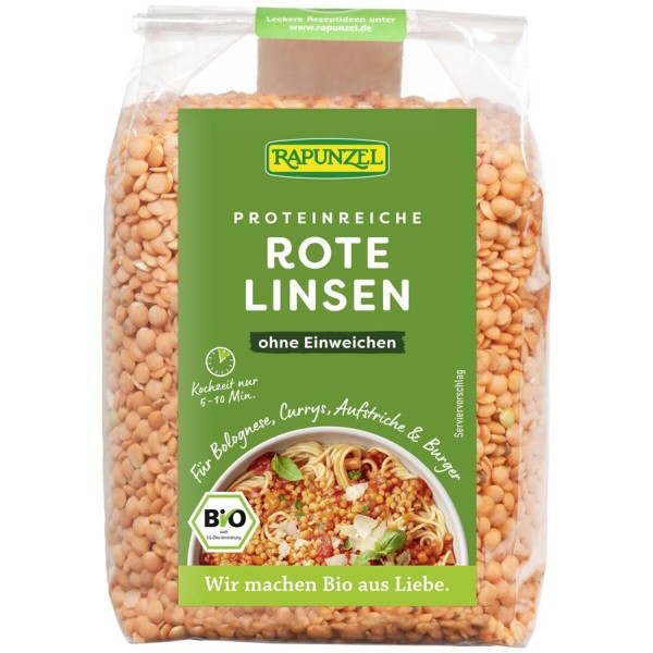 Linsen geschält rot